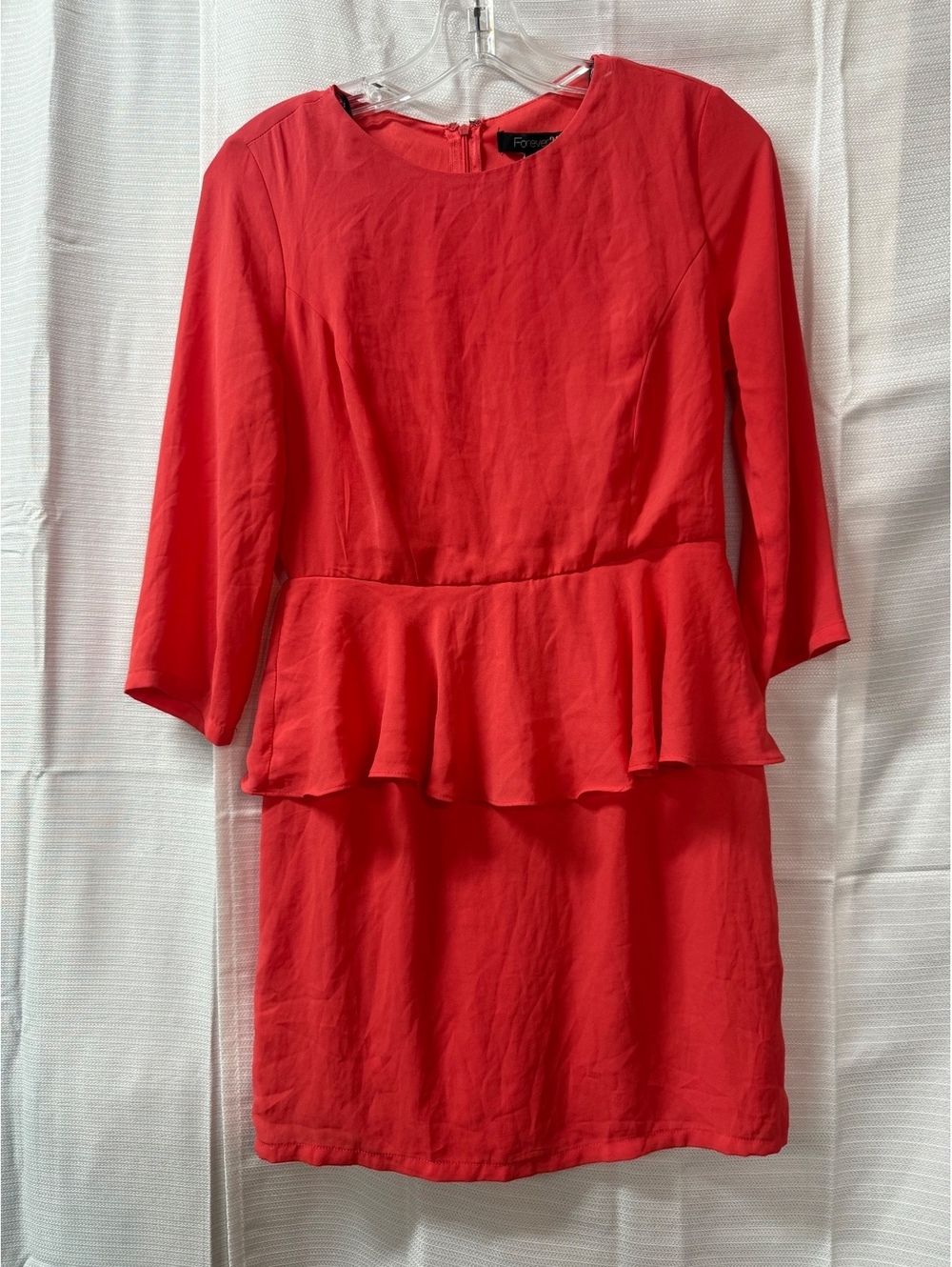 Forever 21 Red Peplum Dress Small